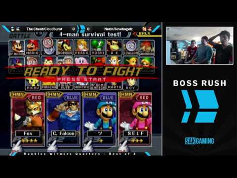 Boss Rush SmashG0D Doubles Winners Quarters - The Cheat/Cloudburst (Blue) vs Nerin/ilovebagelz (Red)