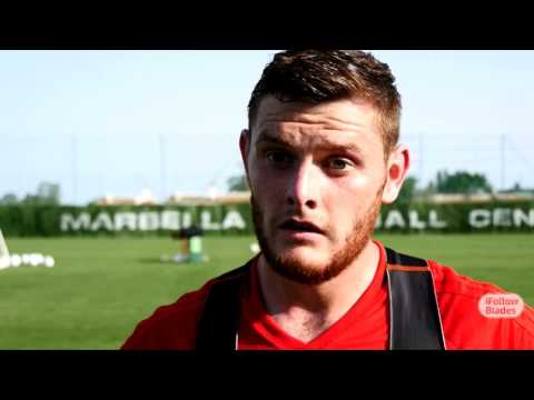 Jack O'Connell sweating in the Spanish sun