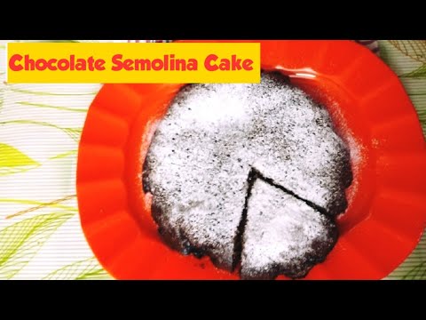 Chocolate Semolina Cake / Chocolate Rava Cake without Oven