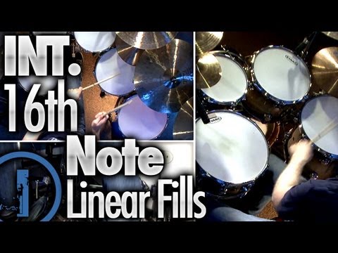 16th Note Linear Fills - Intermediate Drum Lessons