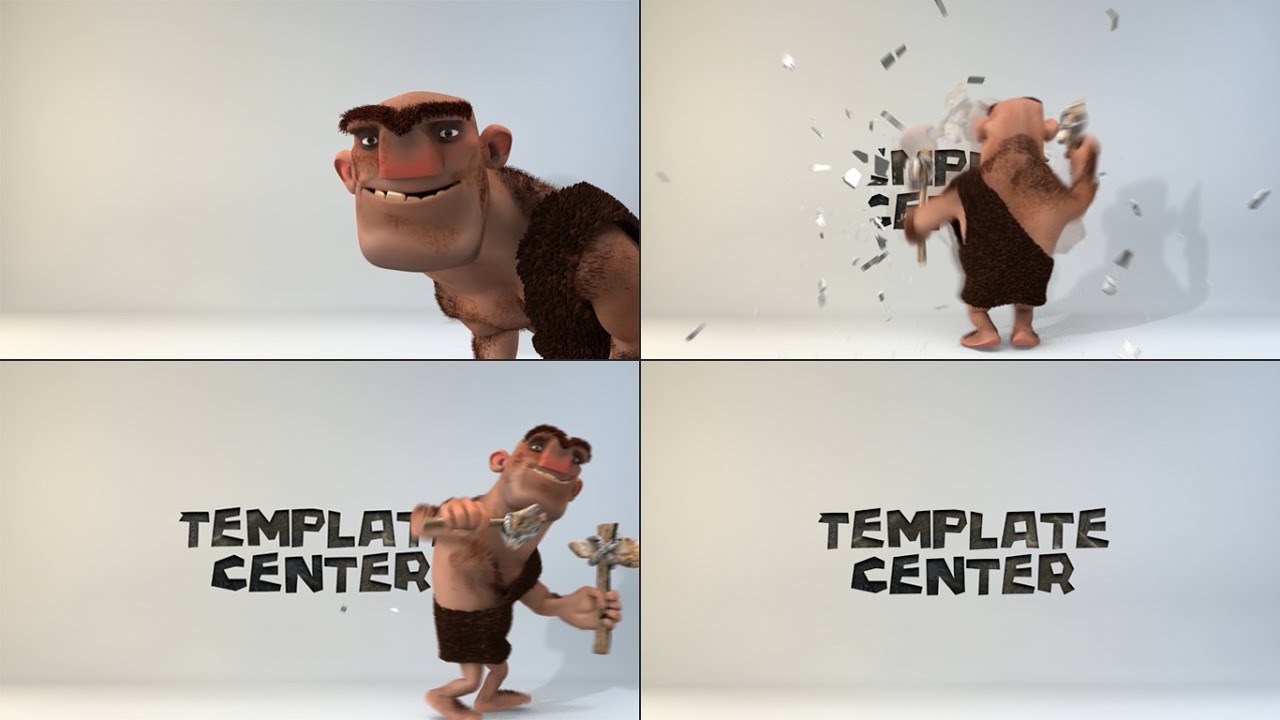 Intro Template #52 Caveman Logo