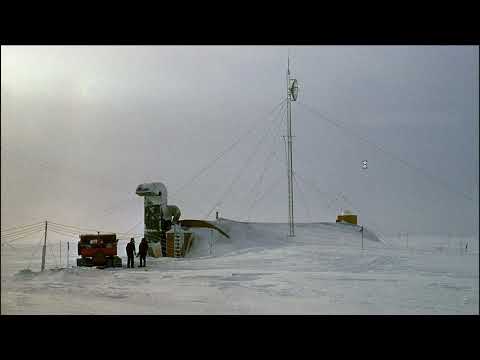 Carl Robert Disch 7000 foot blizzard radio noise building, Byrd Antarctic station 1965/05/08 9:15 AM