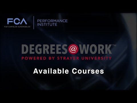 Available Courses | FCA US & Strayer University: Degrees@Work