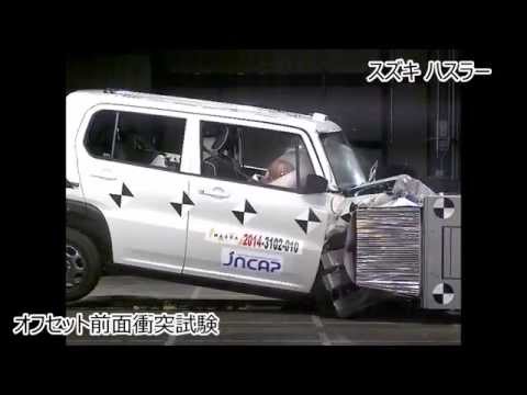 JNCAP - Suzuki Hustler / Mazda FLAIR - offset frontal crash test - 4 star safety rating