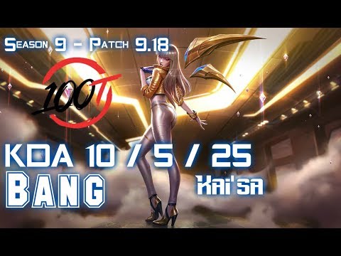 100 Bang KAI'SA vs EZREAL ADC - Patch 9.18 KR Ranked