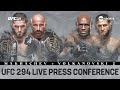 LIVE #UFC294 Press Conference 🎙️ Makhachev vs. Volkanovski 2 🏆 Usman vs. Chimaev 🔥