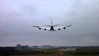 preview picture of video 'Lufthansa Airbus A380 visit to Helsinki-Vantaa airport 15.9.2010'