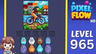 Pixel Flow Level 965 Solution Walkthrough