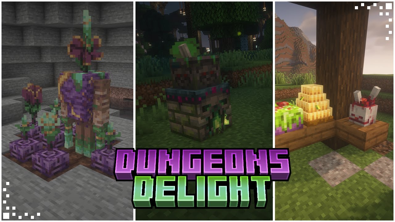 Dungeon's Delight (Minecraft Mod Showcase) | Cook and Eat Monsters! | Forge 1.20.1
