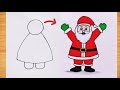 How To Draw Santa Claus Step By Step Christmas Drawing Santa Claus Drawing Merry Christmas Drawing