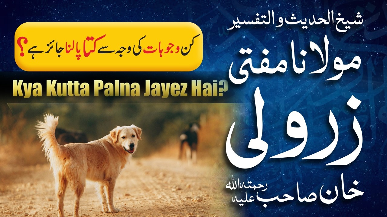 Kin Wajohat Ki Waja Se Kutta Palna Jaiz Hai? 🐕 | Mufti Zarwali Khan