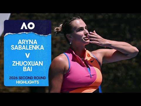 Aryna Sabalenka v Zhuoxuan Bai Highlights | Australian Open 2026 Second Round