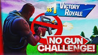 WINNING WITH NO GUN CHALLENGE - Fortnite Battle Royale