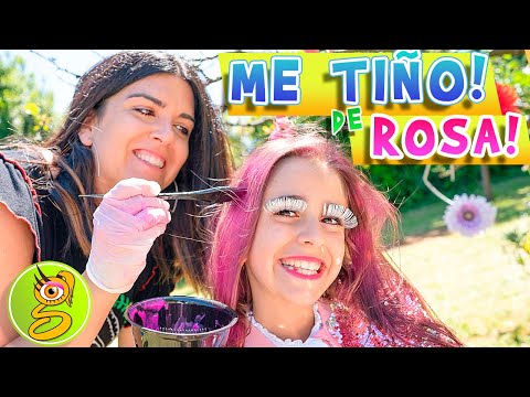 ¡Me TIÑO el PELO DE ROSA y me pongo PESTAÑAS POSTIZAS!
