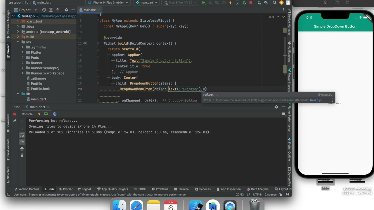 Simple DropdownButton in flutter #viralvideo #DropdownButton #flutterDropdownButton