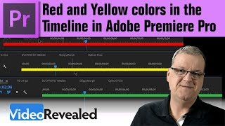 Red and Yellow colors in the Timeline in Adobe Premiere Pro