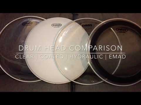 Floor Tom Head Comparison - Evans G2 Clear | G2 Coated | Hydraulic Glass | EMAD