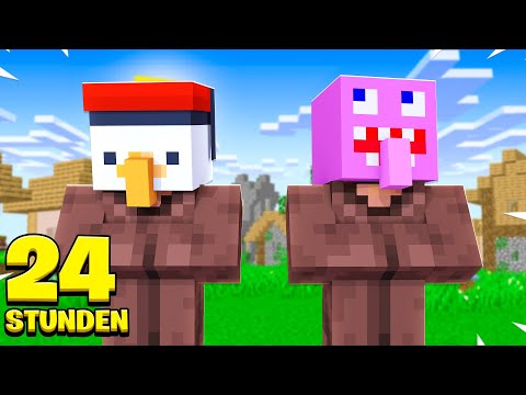 24 STUNDEN ALS VILLAGER LEBEN in Minecraft