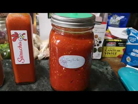 Sriracha Hot Sauce bottled
