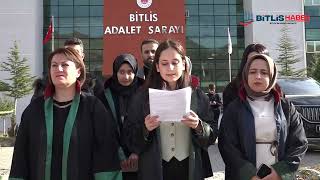 Bitlis Barosu'ndan kadına yönelik şiddet için basın açıklaması