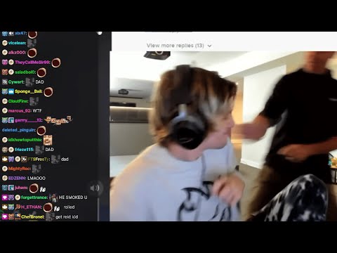 xQc's Dad comes to scare him, hit him multiple time, then just leave. Actual GIGACHAD