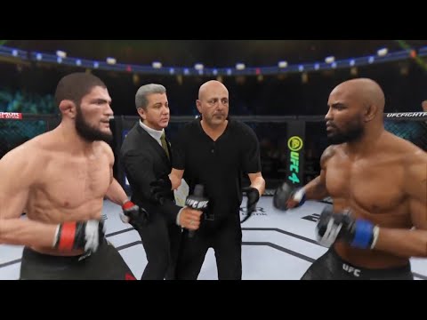 Khabib Nurmagomedov vs Yoel Romero UFC 4 Simulation (AI)