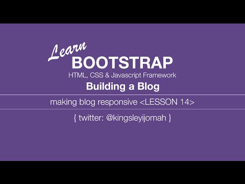 Bootstrap 3 Tutorials [COMPLETE] - Building a blog video for beginners tut # 14