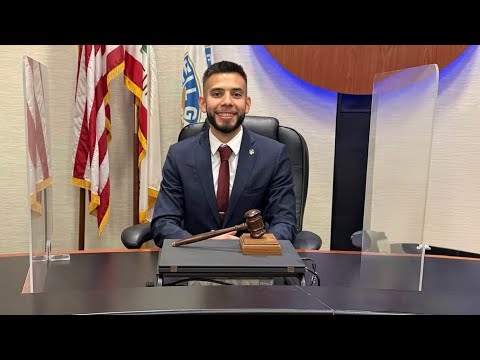 The youngest mayor in the Los Angeles area, Jorgel Chavez, mayor of Bell Gardens.