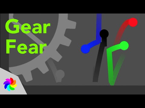 Race To Escape The Gear - Algodoo Marble Race