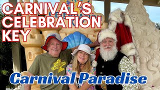 Carnival’s Celebration Key, Carnival Paradise, December 2025, with Santa