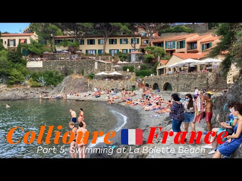 Swimming at Collioure Beach France: Plage Balette | Trip from Barcelona Part 5/6
