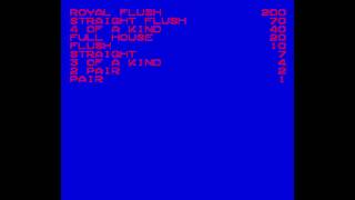 Arcade/Slot Game: Triple Double Poker (1983 Design Labs / Thomas Automatics)