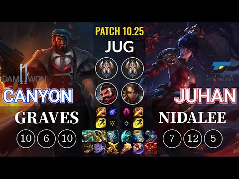 DWG Canyon Graves vs DYN Juhan Nidalee Jungle - KR Patch 10.25