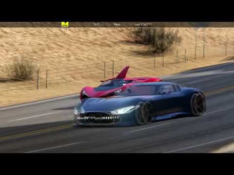 Battle Ferrari F80 Concept vs Mercedes Benz Vision GT at Black Cat Country