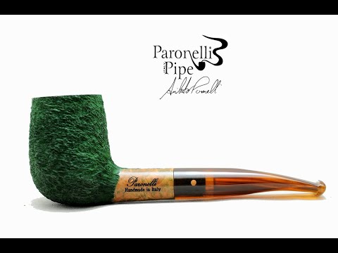 Pipa Paronelli radica billiard rusticata forest green - www.paronellipipe.com