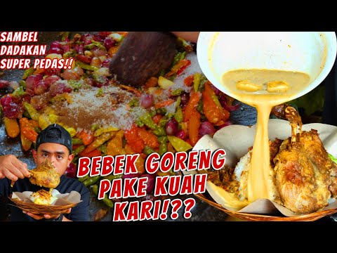 MUKBANG BEBEK GORENG KUAH KARI SAMBAL DADAKAN SAMPE KHILAF!!