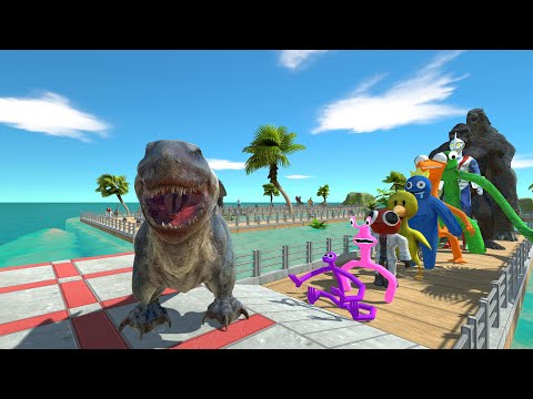 Megalodon vs Godzilla Classic OASIS DEATH RUN - Animal Revolt Battle Simulator