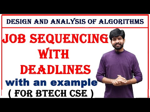 job sequencing with deadlines with an example | design and analysis of algorithms | DAA subject