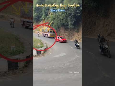 Avoid Overtaking heavy loaded truck on sharp Curve Ooty hill road #avoid #drivinglessons #trending