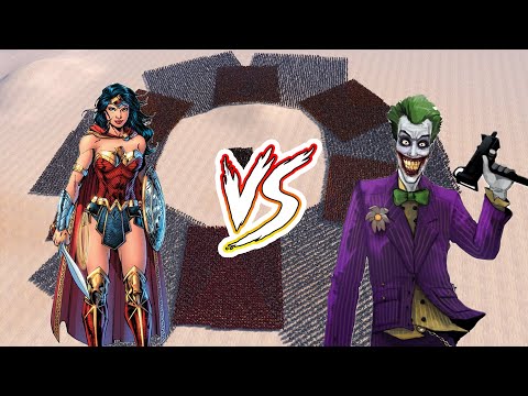 500 Wonder Woman  vs 500 Joker - Ultimate Epic Battle Simulator