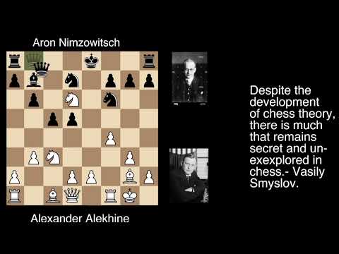 A quick draw in 22nd February 1927. Alekhine vs Nimzowitsch