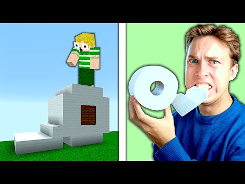 Byg og Spis #10: JEG SPISER TOILET PAPIR!! - Dansk Minecraft