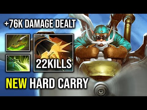 NEW 7.32E HARD CARRY Full Agility Speed Gyrocopter Multi Attack Vs Pro Slark Dota 2