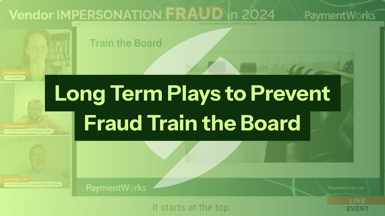 Long Term Plays to Prevent Fraud Train the Board
