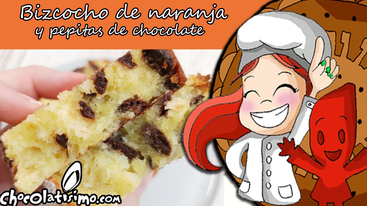 Bizcocho de naranja con pepitas de chocolate – Receta muy fácil