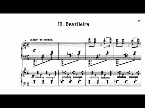 Darius Milhaud - "Scaramouche" Suite for 2 Pianos (Score)