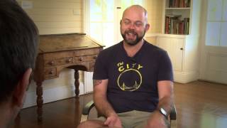 Never interview a jetlagged playwright video