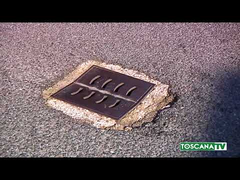 2018-02-10 MONTEMURLO - VETRATA NEGOZIO VESTITI SPACCATA CON UN TOMBINO