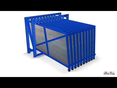 Sheet Material Warehouse Rack - Roll Out Racks