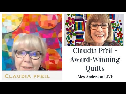 Alex Anderson LIVE - Embroidery Class #5 - More Stitches and an Interview with Claudia Pfeil